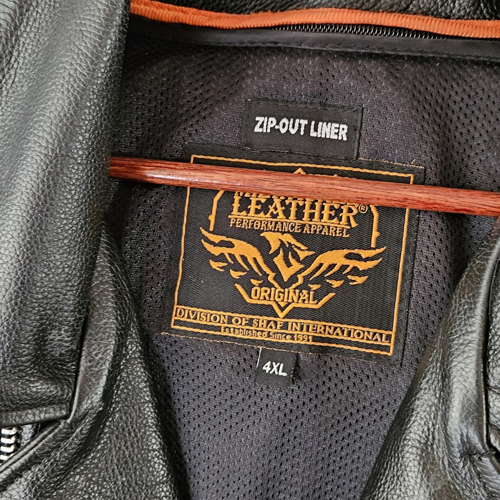 Black Leather Biker Jacket - Picture 5 of 6